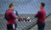 3 July 2021; Galway supporters await the start of their side's Leinster GAA Hurling Senior Championship Semi-Final match against Dublin at Croke Park in Dublin. Photo by Seb Daly/Sportsfile