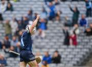 3 July 2021; Dublin goalkeeper Alan Nolan celebrates his side's first goal, scored by team-mate Chris Crummey, during the Leinster GAA Hurling Senior Championship Semi-Final match between Dublin and Galway at Croke Park in Dublin. Photo by Piaras Ó Mídheach/Sportsfile