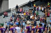 3 July 2021; Supporters during Amhrán na bhFiann before the Leinster GAA Hurling Senior Championship Semi-Final match between Kilkenny and Wexford at Croke Park in Dublin. Photo by Seb Daly/Sportsfile
