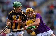 3 July 2021; Kevin Foley of Wexford is tackled by Eoin Cody of Kilkenny during the Leinster GAA Hurling Senior Championship Semi-Final match between Kilkenny and Wexford at Croke Park in Dublin. Photo by Piaras Ó Mídheach/Sportsfile