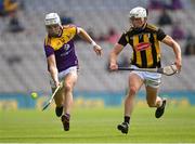 3 July 2021; Rory O'Connor of Wexford in action against Conor Browne of Kilkenny during the Leinster GAA Hurling Senior Championship Semi-Final match between Kilkenny and Wexford at Croke Park in Dublin. Photo by Piaras Ó Mídheach/Sportsfile