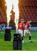 3 July 2021; Stuart Hogg, left, and Owen Farrell of the British and Irish Lions run out prior to the 2021 British and Irish Lions tour match between Sigma Lions and The British and Irish Lions at Emirates Airline Park in Johannesburg, South Africa. Photo by Sydney Seshibedi/Sportsfile