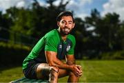 5 July 2021; Richie Towell poses for a portrait during a Shamrock Rovers media conference at Roadstone Group Sports Club in Dublin. Photo by Eóin Noonan/Sportsfile