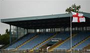 6 July 2021; The England flag flies infront of the stand before the Women's U16 International Friendly match between Republic of Ireland and England at RSC in Waterford. Photo by Harry Murphy/Sportsfile