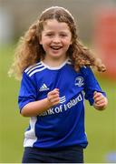 8 July 2021; Ella Ward, aged 6, during a Bank of Ireland Leinster Rugby Summer Camp at Clondalkin RFC in Dublin. Photo by Matt Browne/Sportsfile