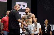 9 July 2021; Conor McGregor during weigh-ins for UFC 264 at the T-Mobile Arena in Las Vegas, Nevada, USA. Photo by Thomas King/Sportsfile