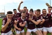 10 July 2021; Galway players celebrate after the 2020 Electric Ireland GAA Hurling All-Ireland Minor Championship Final match between Kilkenny and Galway at MW Hire O'Moore Park in Portlaoise, Laois. Photo by Matt Browne/Sportsfile