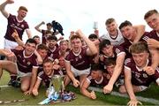 10 July 2021; Galway players celebrate with the cup after the 2020 Electric Ireland GAA Hurling All-Ireland Minor Championship Final match between Kilkenny and Galway at MW Hire O'Moore Park in Portlaoise, Laois. Photo by Matt Browne/Sportsfile