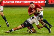 10 July 2021; Ken Owens of British and Irish Lions is tackled by Rynhardt Jonker of Cell C Sharks during the British and Irish Lions Tour match between Cell C Sharks and The British and Irish Lions at Loftus Versfeld Stadium in Pretoria, South Africa. Photo by Sydney Seshibedi/Sportsfile