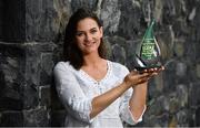 13 July 2021; Máire O’Shaughnessy of Meath is pictured with The Croke Park/LGFA Player of the Month award for June, at The Croke Park on Jones Road in Dublin. Máire, who was Meath’s captain when they won the 2020 TG4 All-Ireland Intermediate title, was in superb form for the Royal County during their recent march to Lidl NFL Division 2 glory. In the Croke Park Final against Kerry, Máire scored a point from play and produced a sublime midfield display.  Photo by Sam Barnes/Sportsfile