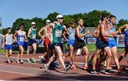 17 July 2021; Oisin Lane and Matthew Glennon of Ireland competing in the Men’s 10k Walk Final during day three of the European Athletics U20 Championships at the Kadriorg Stadium in Tallinn, Estonia. Photo by Marko Mumm/Sportsfile