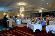 20 July 2013; FAI Chief Executive John Delaney speaking during the 2013 FAI Annual General Meeting, Arklow Bay Hotel, Arklow. Picture credit: David Maher / SPORTSFILE