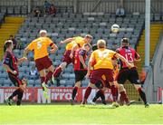 20 July 2013; Gary Thompson, Bradford City, heads home his side's first goal. Airtricity League Friendly, Bohemians v Bradford City, Dalymount Park, Dublin. Photo by Sportsfile