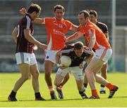 20 July 2013; Gary Sice, Galway, in action against Setfan Campbell and James Lavery, Armagh. GAA Football All-Ireland Senior Championship, Round 3, Galway v Armagh, Pearse Stadium, Salthill, Galway. Picture credit: Ray Ryan / SPORTSFILE