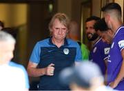 24 July 2021; Finn Harps manager Ollie Horgan makes his way out for the second half during the FAI Cup First Round match between Fairview Rangers and Finn Harps at Fairview Rangers AFC in Limerick. Photo by Michael P Ryan/Sportsfile