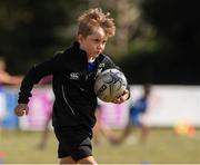 28 July 2021; Vinny O'Shea, age 7, in action during the Bank of Ireland Leinster Rugby Summer Camp at Kilkenny RFC in Kilkenny. Photo by Matt Browne/Sportsfile