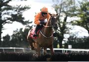 28 July 2021; Annie G, with Darragh O'Keeffe up, clear the last on their way to winning the Tote+ Placeport Pays More Novice Hurdle during day three of the Galway Races Summer Festival at Ballybrit Racecourse in Galway. Photo by David Fitzgerald/Sportsfile