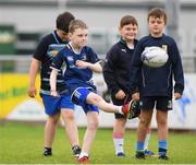 30 July 2021; Connor Greenan, age 9, in action during the Bank of Ireland Leinster Rugby Summer Camp at Navan RFC in Navan, Meath. Photo by Matt Browne/Sportsfile