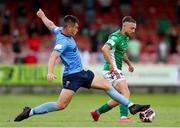 30 July 2021; Dylan McGlade of Cork City in action against Evan Weir of UCD during the SSE Airtricity League First Division match between Cork City and UCD at Turners Cross in Cork. Photo by Michael P Ryan/Sportsfile