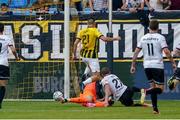 5 August 2021; Matus Bero, 21, of Vitesse scores the opening goal of the game during the UEFA Europa Conference League third qualifying round first leg match between Vitesse and Dundalk at GelreDome in Arnhem, Netherlands. Photo by Rene Nijhuis/Sportsfile