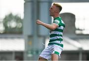 8 August 2021; Liam Scales of Shamrock Rovers celebrates after scoring his side's first goal during the SSE Airtricity League Premier Division match between Shamrock Rovers and Longford Town at Tallaght Stadium in Dublin. Photo by Eóin Noonan/Sportsfile