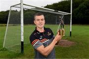 10 August 2021; Jamie Barron of Waterford with his PwC GAA/GPA Hurler of the Month award for July at his home club The Nire-Fourmilewater GAA in Ballymacarbry, Waterford. Photo by Matt Browne/Sportsfile