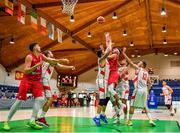 11 August 2021; Tevin Falzon of Malta in action against Lucas Perez of Gibraltar during the FIBA Men’s European Championship for Small Countries day two match between Gibraltar and Malta at National Basketball Arena in Tallaght, Dublin. Photo by Eóin Noonan/Sportsfile