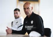 11 August 2021; Manager Thomas Letsch during a Vitesse press conference at Tallaght Stadium in Dublin. Photo by Ben McShane/Sportsfile