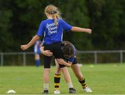 12 August 2021; Caitlyn Howard, age 10, and Dara Belle Brennan, age 10, during the Bank of Ireland Leinster Rugby Summer Camp at Newbridge RFC in Newbridge, Kildare. Photo by Matt Browne/Sportsfile