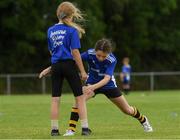 12 August 2021; Caitlyn Howard, age 10, and Dara Belle Brennan, age 10, during the Bank of Ireland Leinster Rugby Summer Camp at Newbridge RFC in Newbridge, Kildare. Photo by Matt Browne/Sportsfile