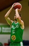 14 August 2021; Will Hanley of Ireland during the FIBA Men’s European Championship for Small Countries day four match between Gibraltar and Ireland at National Basketball Arena in Tallaght, Dublin. Photo by Eóin Noonan/Sportsfile