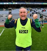 15 August 2021; Meath manager Eamonn Murray celebrates after the TG4 All-Ireland Senior Ladies Football Championship Semi-Final match between Cork and Meath at Croke Park in Dublin. Photo by Ray McManus/Sportsfile