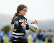 17 August 2021; Elsa Rowley, age 10, in action during the Bank of Ireland Leinster Rugby Summer Camp at Dundalk RFC in Dundalk. Photo by Matt Browne/Sportsfile