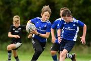 17 August 2021; Noah Lindholm, age 10, in action during the Bank of Ireland Leinster Rugby Summer Camp at Dundalk RFC in Dundalk. Photo by Matt Browne/Sportsfile