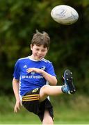 17 August 2021; Ewan McCourt, age 10, in action during the Bank of Ireland Leinster Rugby Summer Camp at Dundalk RFC in Dundalk. Photo by Matt Browne/Sportsfile