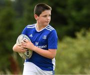 17 August 2021; John Carolan, age 9, in action during the Bank of Ireland Leinster Rugby Summer Camp at Dundalk RFC in Dundalk. Photo by Matt Browne/Sportsfile