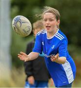17 August 2021; Niamh McGuinness, age 9, in action during the Bank of Ireland Leinster Rugby Summer Camp at Dundalk RFC in Dundalk. Photo by Matt Browne/Sportsfile
