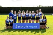 22 August 2021; Members of the Ratoath AC, Meath, team that came third in the Women's competition after day two of the Irish Life Health Youth Combined Events and Masters Combined Events at Tullamore Harriers Stadium in Tullamore, Offaly. Photo by Matt Browne/Sportsfile