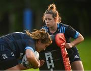 25 August 2021; Grace Miller, right, and Alice O’Dowd during a Leinster Rugby Womens training session at Kings Hospital in Lucan, Dublin. Photo by Harry Murphy/Sportsfile