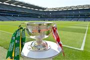 28 August 2021; The Tom Markham Cup prior to the Electric Ireland GAA Football All-Ireland Minor Championship Final match between Meath and Tyrone at Croke Park in Dublin. Photo by Brendan Moran/Sportsfile