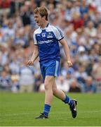 21 July 2013; Fearghal McMahon, Monaghan, celebrates after scoring his side's first goal. Electric Ireland Ulster GAA Football Minor Championship Final, Monaghan v Tyrone, St Tiernach's Park, Clones, Co. Monaghan. Picture credit: Oliver McVeigh / SPORTSFILE