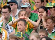 21 July 2013; Donegal supporters during the second half. Ulster GAA Football Senior Championship Final, Donegal v Monaghan, St Tiernach's Park, Clones, Co. Monaghan. Picture credit: Brian Lawless / SPORTSFILE