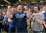 21 July 2013; Monaghan manager Malachy O'Rourke celebrates at the final whistle. Ulster GAA Football Senior Championship Final, Donegal v Monaghan, St Tiernach's Park, Clones, Co. Monaghan. Picture credit: Oliver McVeigh / SPORTSFILE