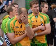 21 July 2013; A dejected Colm McFadden, Donegal, at the end of the game. Ulster GAA Football Senior Championship Final, Donegal v Monaghan, St Tiernach's Park, Clones, Co. Monaghan. Picture credit: Oliver McVeigh / SPORTSFILE