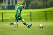 3 September 2021; Kevan O'Rourke as the Irish Amputee Team prepare at the FAI NTC in Abbotstown, Dublin, for the forthcoming EAFF European Championship in Krakow, Poland. Photo by Ramsey Cardy/Sportsfile