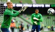 4 September 2021; Republic of Ireland goalkeeper James Talbot before the FIFA World Cup 2022 qualifying group A match between Republic of Ireland and Azerbaijan at the Aviva Stadium in Dublin. Photo by Seb Daly/Sportsfile
