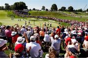 5 September 2021; A general view of the gallery on the 17th green during the morning foursomes match between Anna Nordqvist and Matilda Castren of Team Europe and Lizette Salas and Jennifer Kupcho of Team USA on day two of the Solheim Cup at the Inverness Club in Toledo, Ohio, USA. Photo by Brian Spurlock/Sportsfile