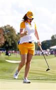 5 September 2021; Leona Maguire of Team Europe reacts to making a putt on the 13th green during the afternoon fourballs match with Mel Reid against Lizette Salas and Jennifer Kupcho of Team USA on day two of the Solheim Cup at the Inverness Club in Toledo, Ohio, USA. Photo by Brian Spurlock/Sportsfile