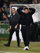 10 September 2021; Waterford manager Marc Bircham during the SSE Airtricity League Premier Division match between Shamrock Rovers and Waterford at Tallaght Stadium in Dublin. Photo by Stephen McCarthy/Sportsfile