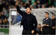 10 September 2021; Waterford manager Marc Bircham during the SSE Airtricity League Premier Division match between Shamrock Rovers and Waterford at Tallaght Stadium in Dublin. Photo by Stephen McCarthy/Sportsfile